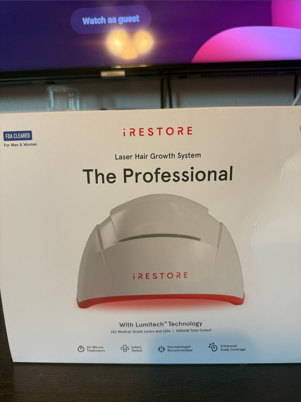 iRestore The Professional Laser Hair Growth System — White with Red Accent